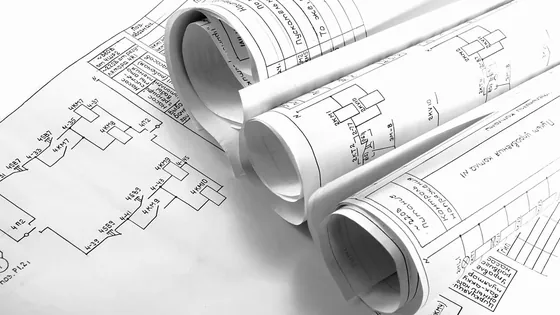 Disegni tecnici di un progetto di impianto antincendio